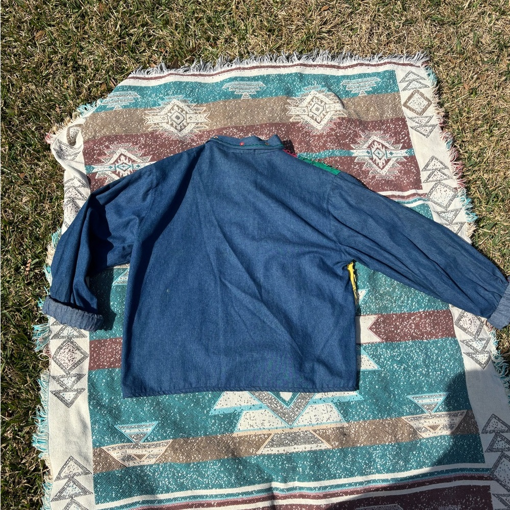 new directions Patchwork 90’s multicolor Jean Jac… - image 3